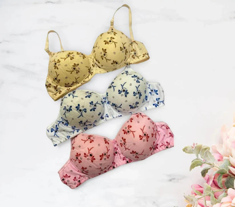 Women’s Floral Cotton Bra Combo
