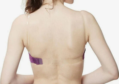 Women’s Purple Strapless Transparent Bra